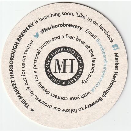 BEER MAT - MARKET HARBOROUGH BREWERY (MARKET HARBOROUGH) -(Cat No 001) - (2015)