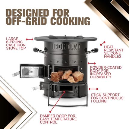 Rocket Stove – Camping Wood Stove for Emergency Preparedness, Survival, off Grid