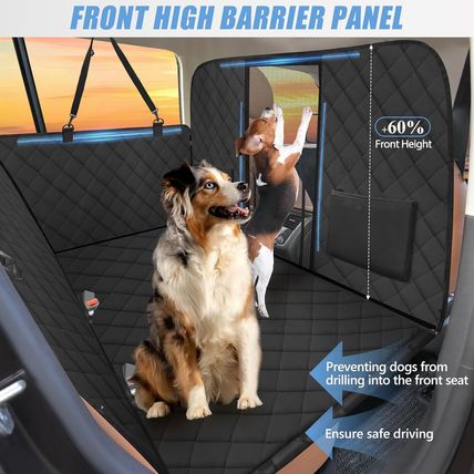 High Barrier Back Seat Extender for Dogs, Hard Bottom Dog Car Seat Cover for Bac