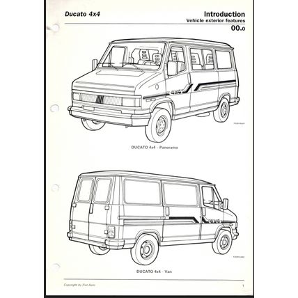Fiat Ducato 90 Range Workshop Manual Introduction Technical Data 1990 505425 PDF