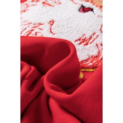 Red Santa Claus Graphic Crewneck Raglan Sleeve Christmas Sweatshirt