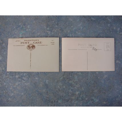 2 old Postcards – Edinburgh Castle & View of Children on a Bicycle.