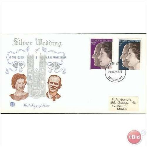 GB FDC 1972 - Royal Silver Wedding - London Issue
