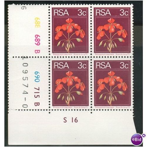 South Africa 1974 - 3c P. cyranoides x 4 MNH