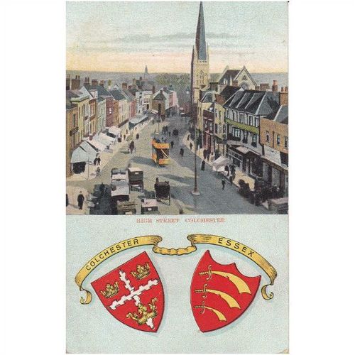 Heraldic High Street Colchester, Essex Postcard (EX6640)