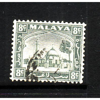 MALAYSIA / SELANGOR 1935 SG 75 8c GREY FINE USED