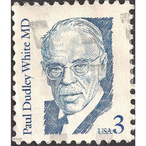 USA, PEOPLE, Paul Dudley White MD, blue 1986, 3c, #3