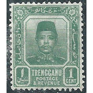 Trengganu 1910 SG1 1c Blue-Green Mounted Mint .. ..