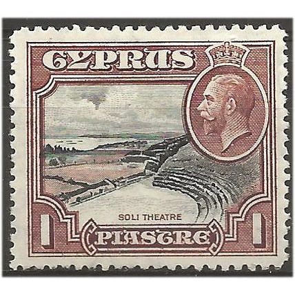 Cyprus 1934 SG136 1pi Black & Red-Brown Mounted Mint . .. .