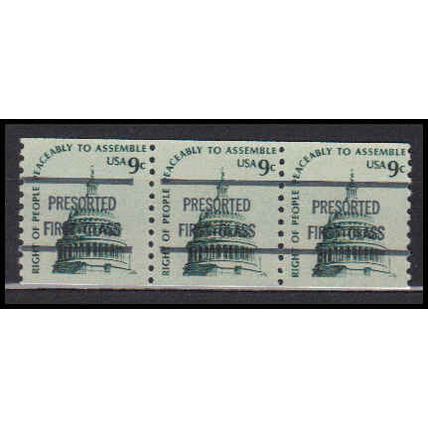 1616b 9c Capitol Dome Fine MNH Dry Gum Gap Pair+1 PreCnx CA0714