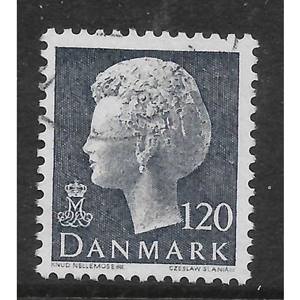 DENMARK 1974 QUEEN MARGRETHE 120 ORE GREY SG 581 FINE USED