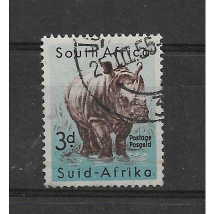SouthAfrica.SG155 3d White Rhinoceros.Fine Used.Sept21c