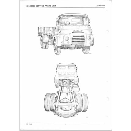 BMC FHK160 Commercial Vehicles Chassis Parts Catalogue 1963 AKD3441 PDF