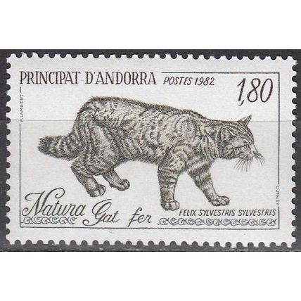 Andorre Français 1982 Michel 327 Neuf ** Cote (2008) 1.80 € Chat sauvage