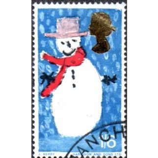 1966 Christmas. 1/6 Val (ordinary) Snowman. Good Used