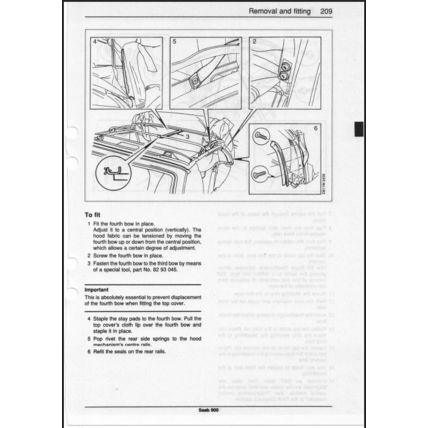 Saab 900 Cabriolet Workshop Manual 1995 1996 199526470 PDF