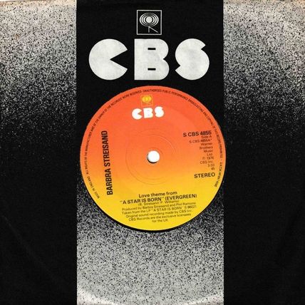 Barbra Streisand - Love Theme From "A Star Is Born" (Evergreen) 7", Single, Sol