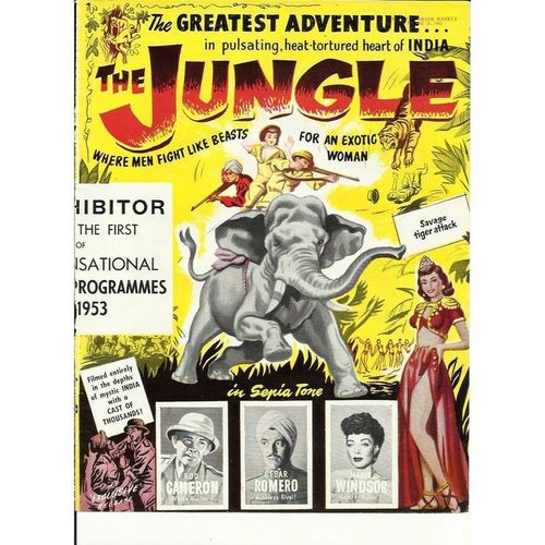 THE JUNGLE Rod Cameron, Cesar Romero, Marie Windsor 1953 "Kine Weekly" Advert