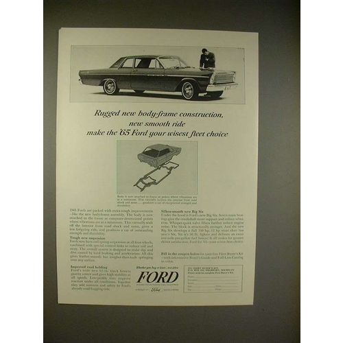 1965 Ford Custom Car Ad - Rugged Body Construction