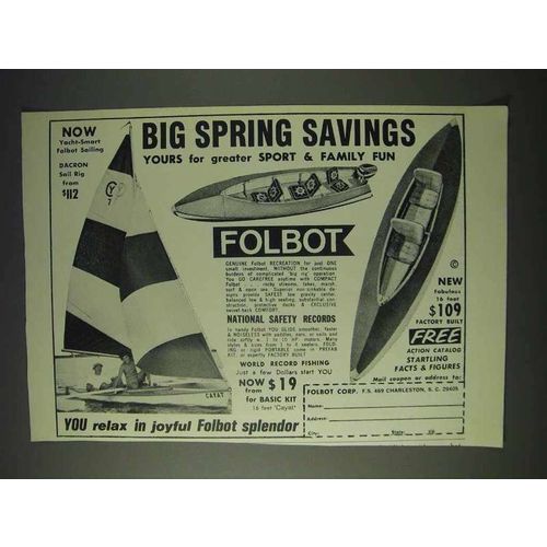 1969 Folbot Boat Ad - Big Spring Savings
