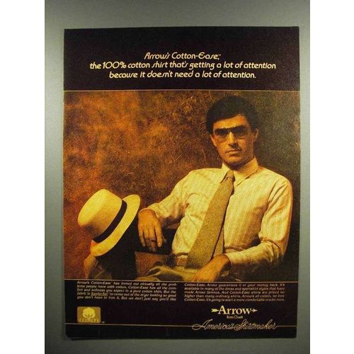 1979 Arrow Cotton-Ease Shirt Ad - Getting Attention
