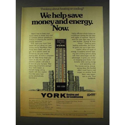 1978 York Heating and Air Conditioning Ad - Save Money