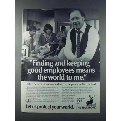 1981 Hartford Insurance Ad - Finding and Keeping