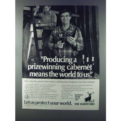 1981 Hartford Insurance Ad - Prizewinning Cabernet