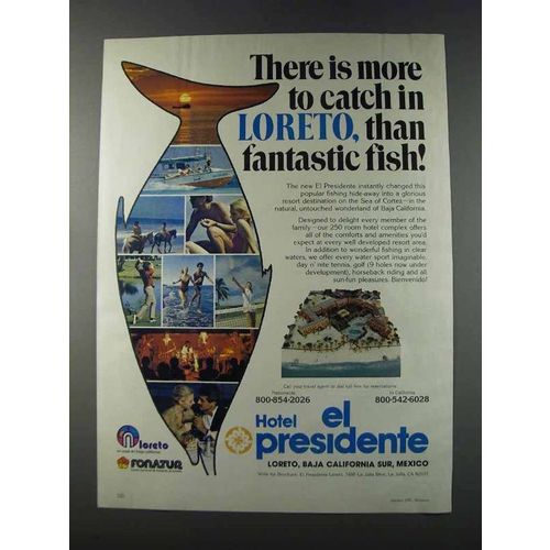 1981 Hotel el Presidente Ad - More to Catch in Loreto