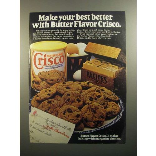 1984 Butter Flavor Crisco Shortening Ad - Make Better