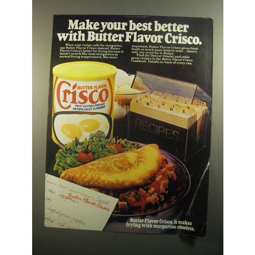 1984 Butter Flavor Crisco Shortening Ad - Best Better