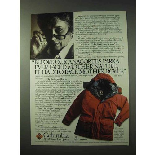 1984 Columbia Anacortes Parka Ad - Face Mother Boyle