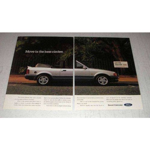 1987 Ford Escort Cabriolet Car Ad - In the Best Circles