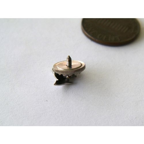 MASONIC 14K WHITE GOLD SCREWBACK PIN