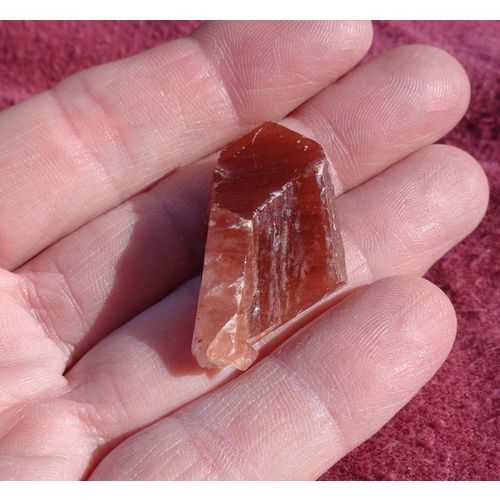 B Red Calcite Raw Crystal Gemstone 1.75 Inch Energy Work Metaphysical