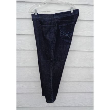 NYDJ Lift & Tuck Cropped Pants 16W 39x20.5 Blue Denim Capris Not Your Daughters