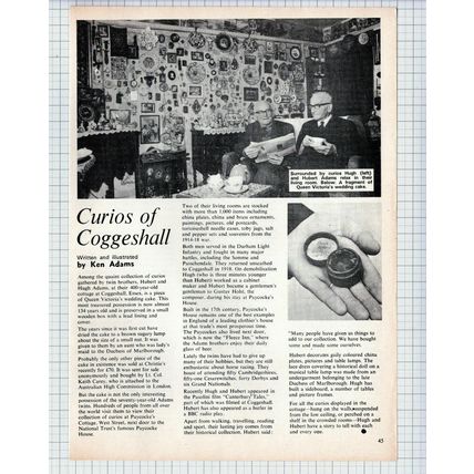 (4950) Hubert & Hugh Adams Paycocke's Cottage Coggeshall Essex - 1974 Article