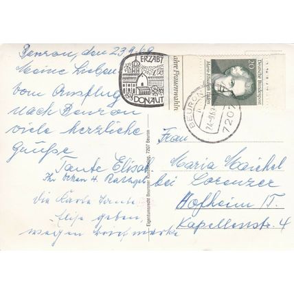 Das Stundengebet Germany Postcard posted 1969 VGC