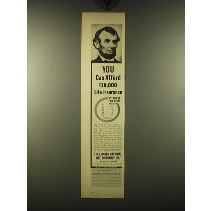 1948 The Lincoln National Life Insurance Co. Ad - You can afford $10,000
