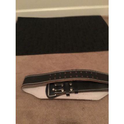 VALEO Leather Weightlifting Belt Strength Training Black