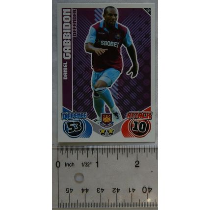 2010/11 Topps Match Attax Trading Card 312 Daniel Gabbidon, West Ham United