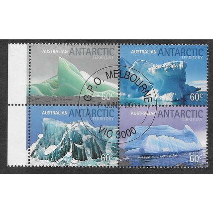 AAT 2011 (SE~TE SET) 'ICEBERGS'(4v) (C.T.O) FINE USED (EBID76-539)