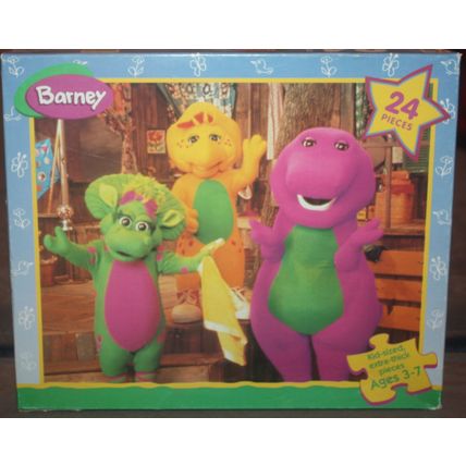 1999 Hasbro Barney 24 Piece Puzzle - Complete