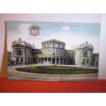 SCHOOL OF ART & MUSEUM, DUBLIN, IRELAND used antique postcard 1912? pm =