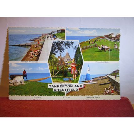 multiview, CHESTFIELD & TANKERTON, KENT unused postcard dated 1968 =