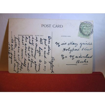 OUR HOLIDAYS by H. Fleury used antique postcard by G.D. & D. 1909 pm #