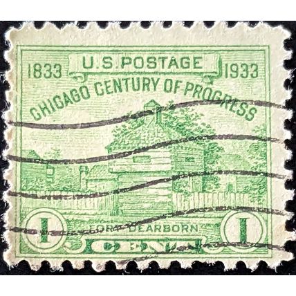 STAMP United States SG727 1933 1c Fort Dearborn Used