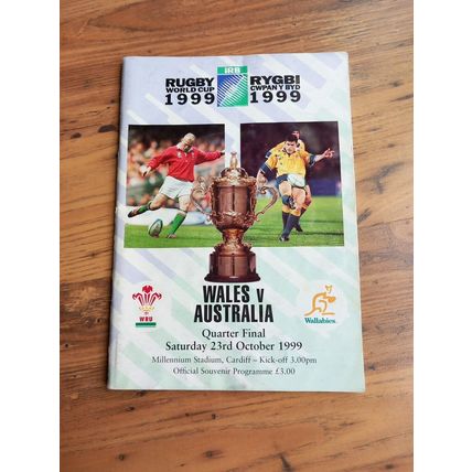 1999 Rugby Union World Cup Quarter Final Programme, Wales vs Australia