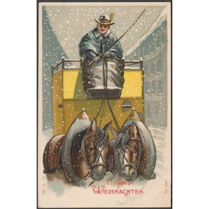 Fröhliche Weihnachten, 1904 - Prägelitho AK