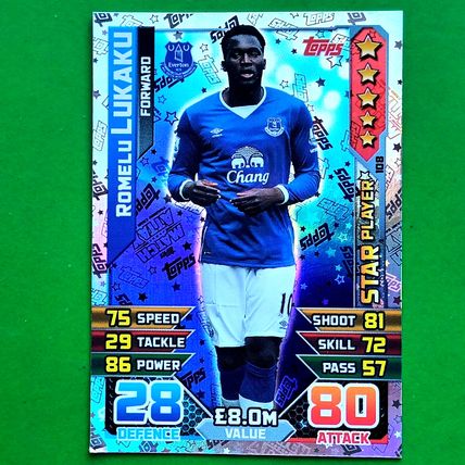 15/16 Topps MATCH ATTAX 2015/16 Romelu Lukaku #108 SP Foil